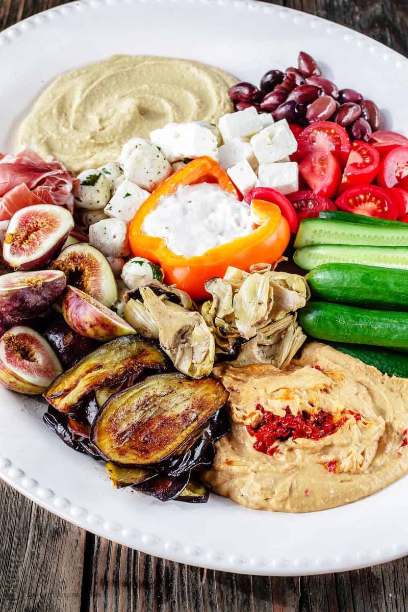 Hummus And Pita Snack Board