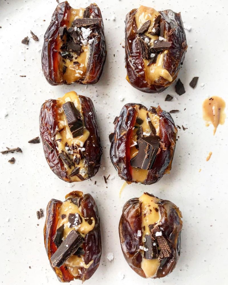 Peanut butter stuffed dates