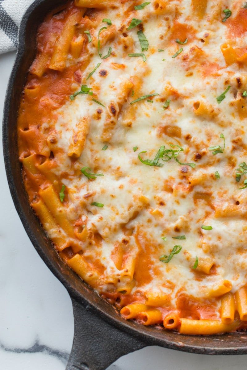 Cheesy Baked Ziti Skillet