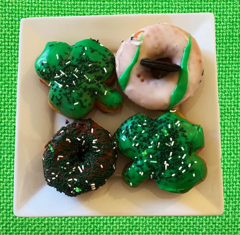 Shamrock Donut Holes (Shaped Mini Donuts)