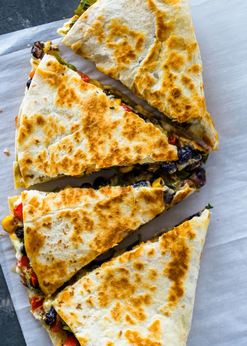 Veggie Quesadilla Slices