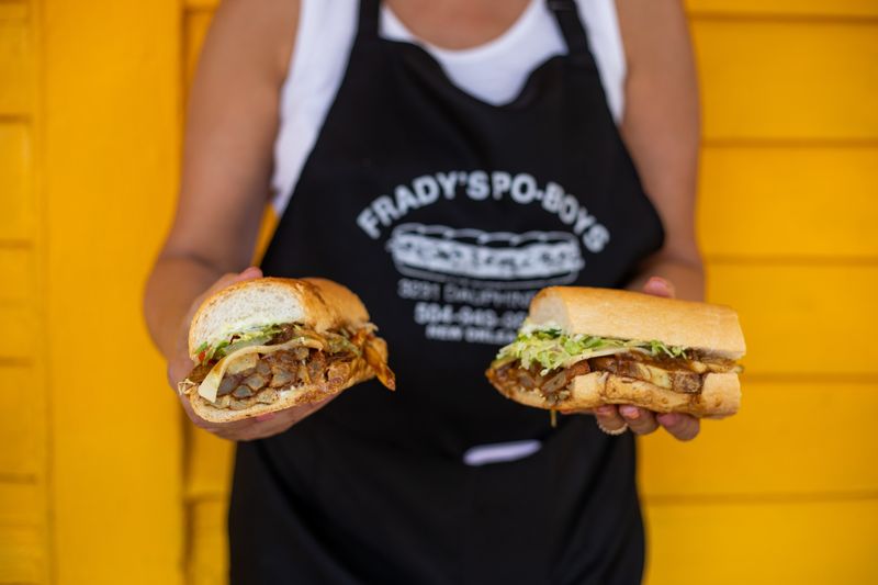 Hot Sausage Po’boy — Frady’s One Stop, New Orleans, LA