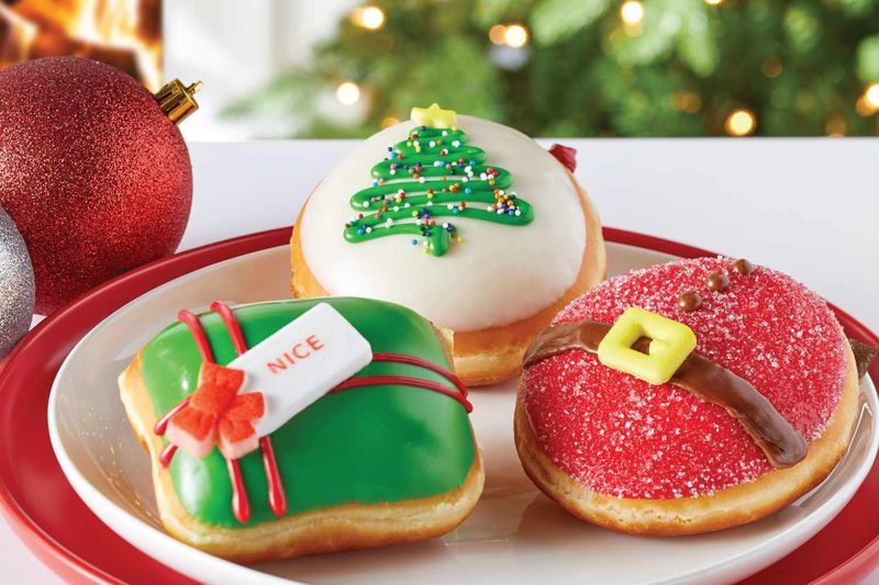 Holiday donuts as decor