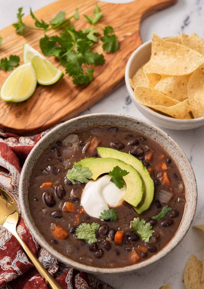 Black Bean Soup With Lime And Cumin