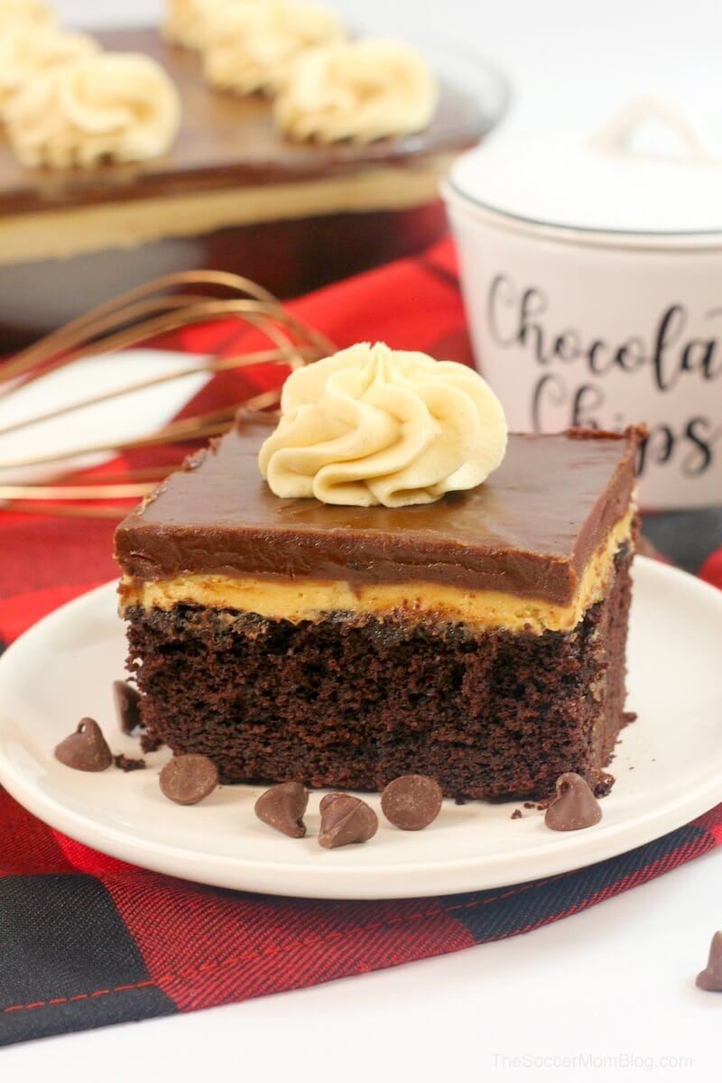 Chocolate Peanut Butter Sheet Cake