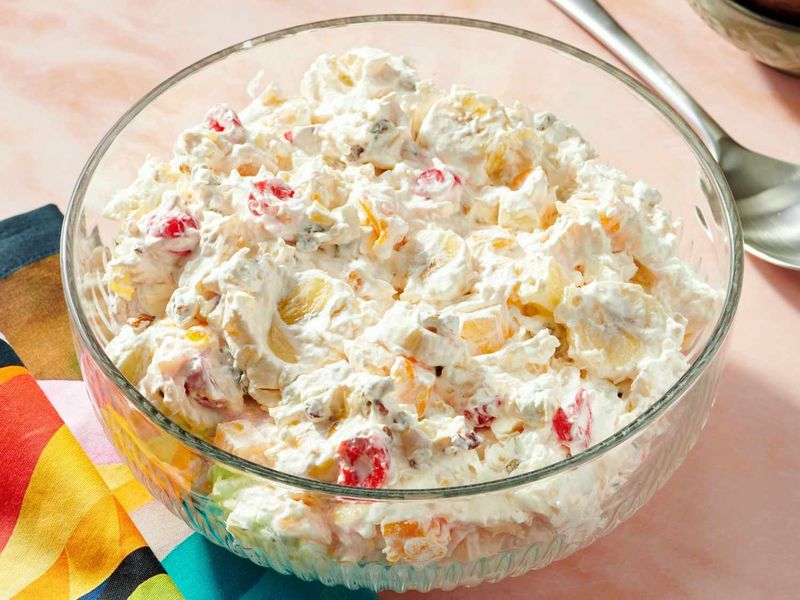Fruit Salad with Cream Cheese Dressing