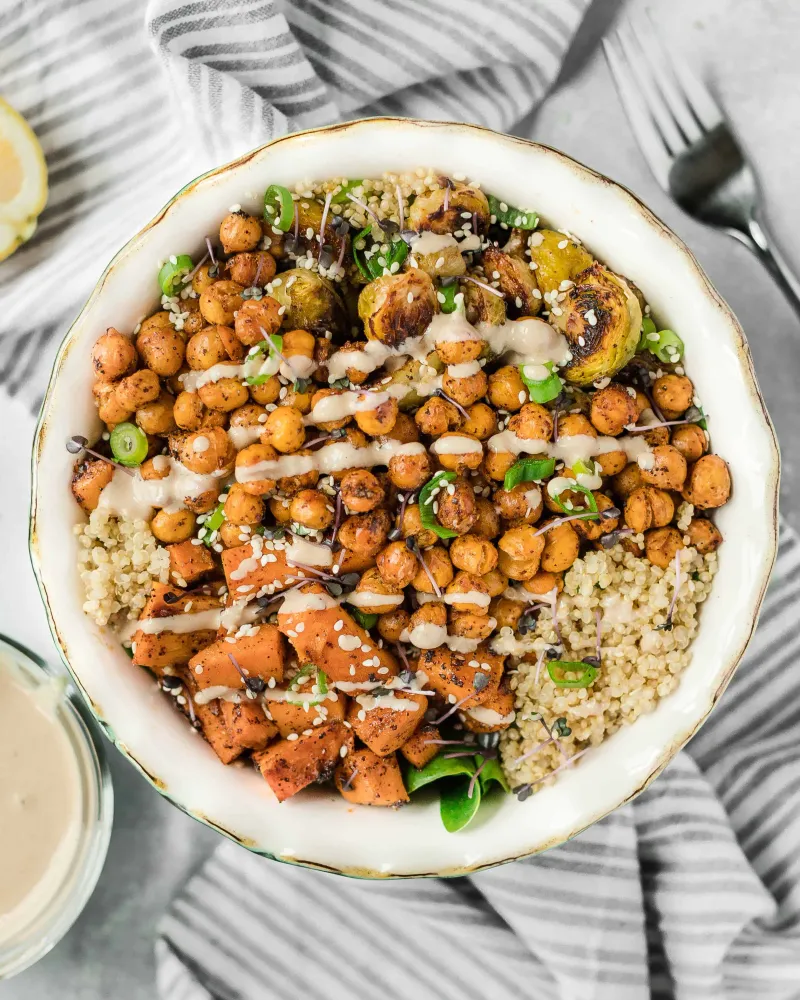 Roasted Veggie And Chickpea Bowl
