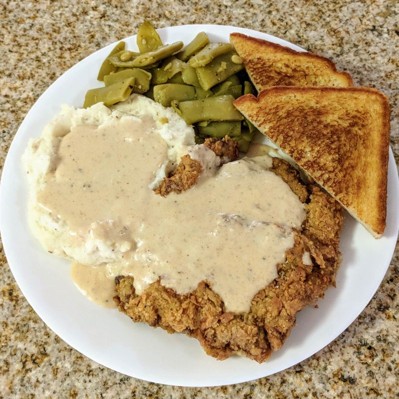Oklahoma — Chicken-Fried Steak Fingers with Gravy and Fries