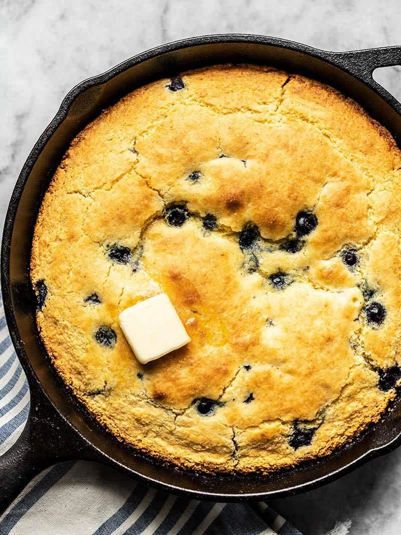 Cornbread Blueberry Lemon Cake