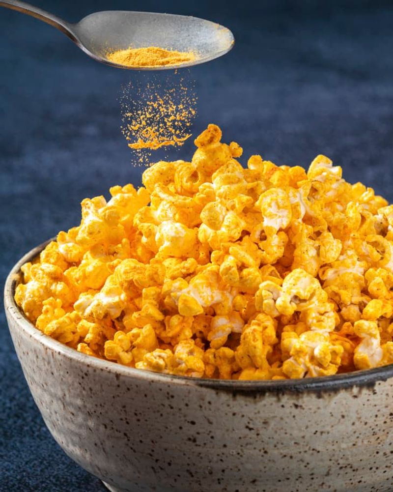 Cheese Powder on Popcorn