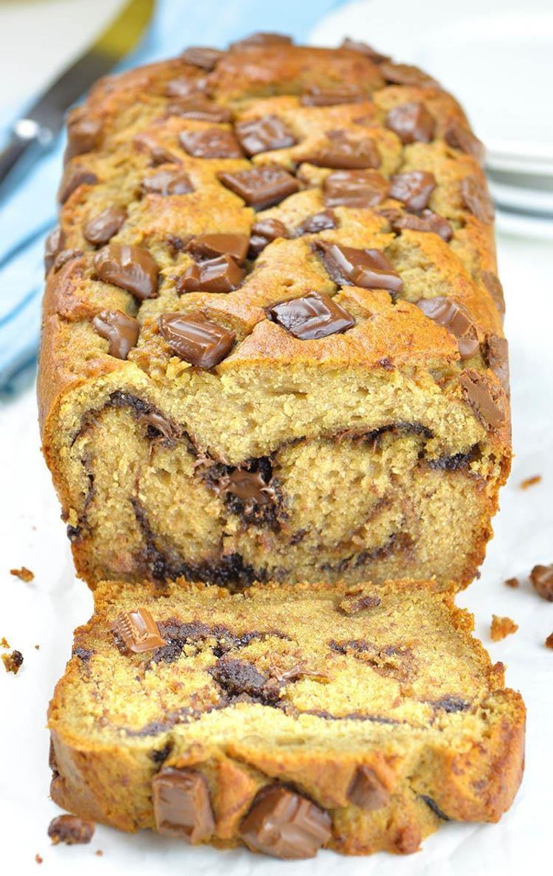 Peanut Butter Cup Banana Bread