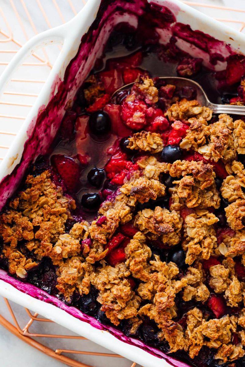 Berry Crumble With Oat Topping