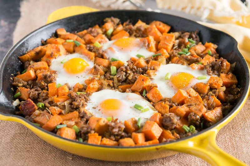 Turkey Sausage And Sweet Potato Hash