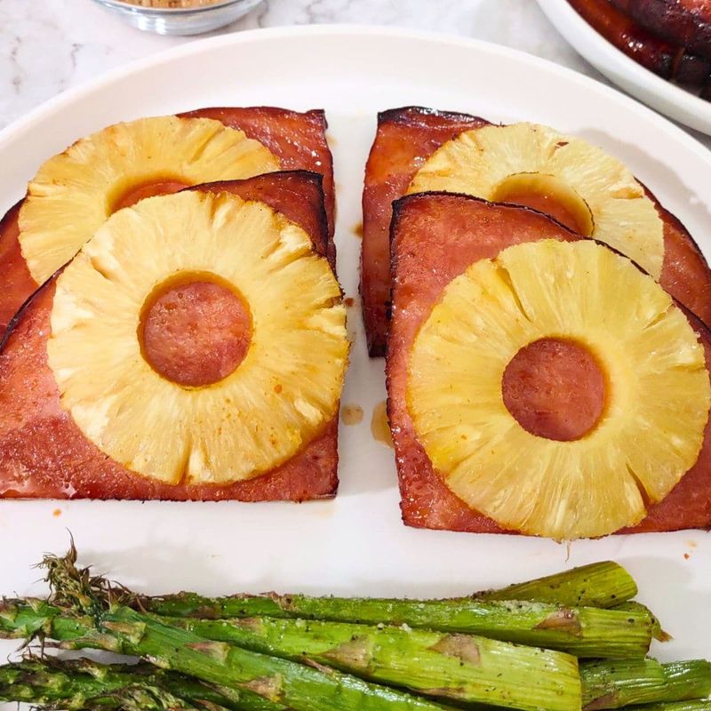 Ham Steak with Pineapple Ring