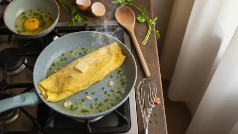 Use butter and let it foam