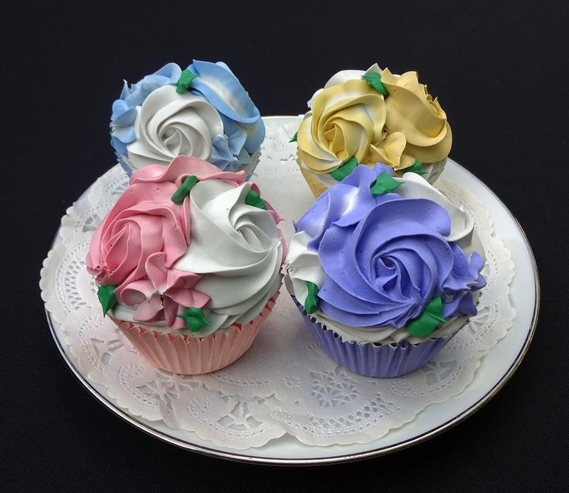 Rosette Garden Cupcakes