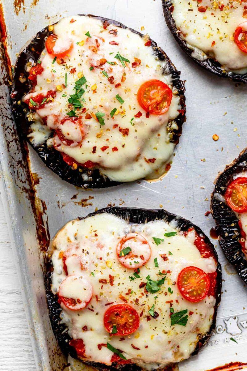 Stuffed Portobello Pizzas