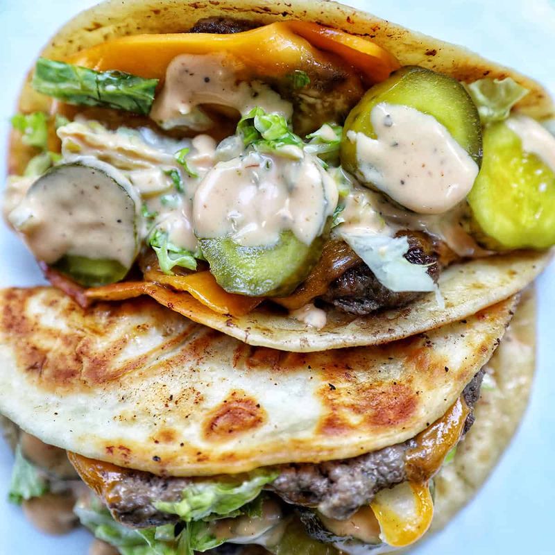 Cheeseburger Smash Tacos