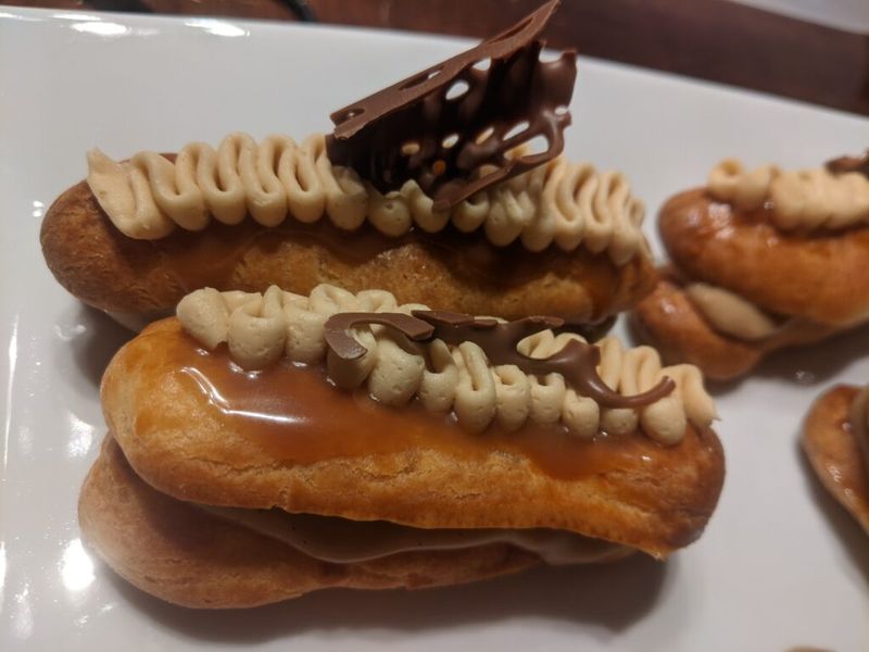 Caramel Pastry Cream Éclairs