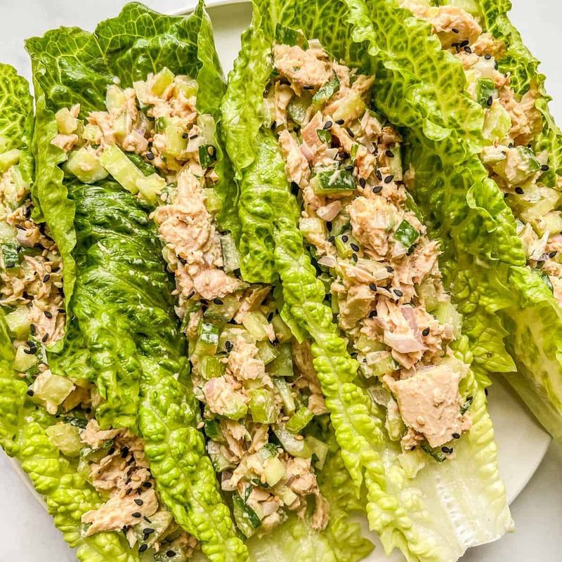 Tuna Avocado Lettuce Wraps