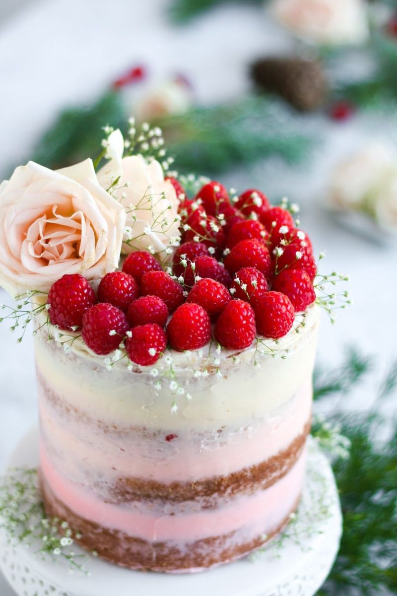 Raspberry White Chocolate Layer Cake
