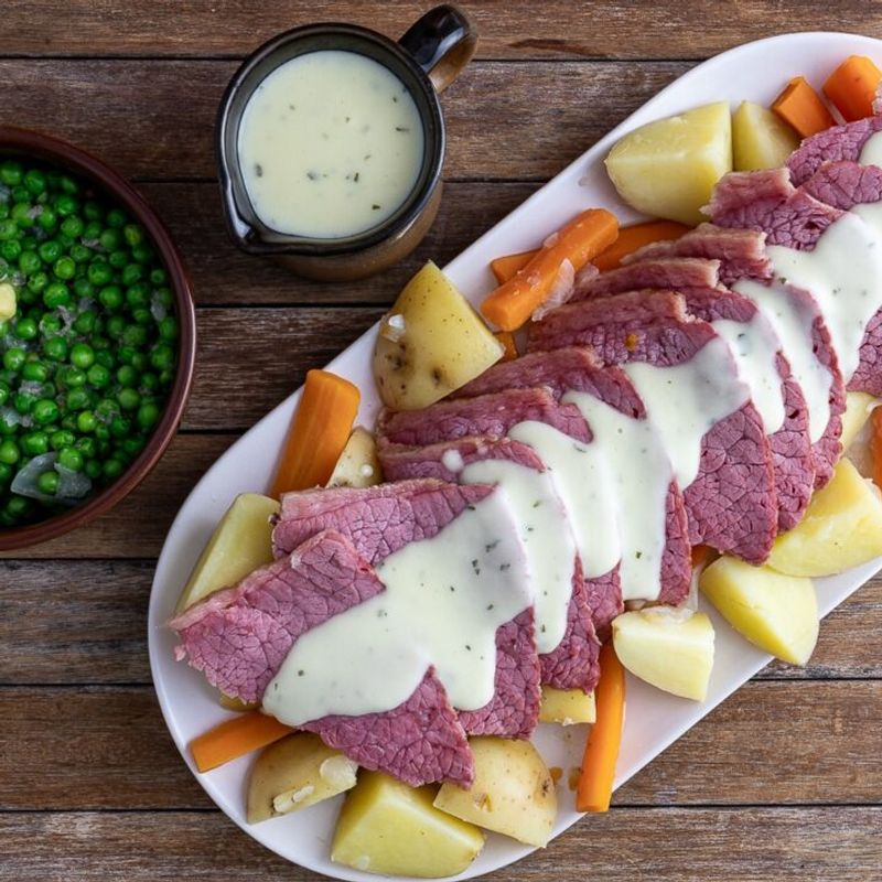 Corned Beef With White Sauce