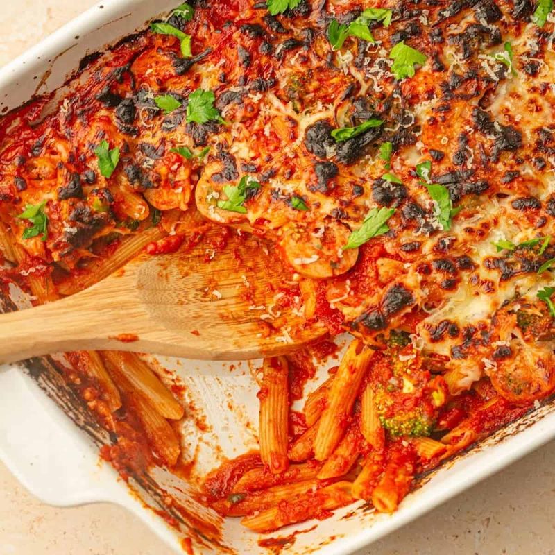 No-Boil Spinach and Ricotta Pasta Bake