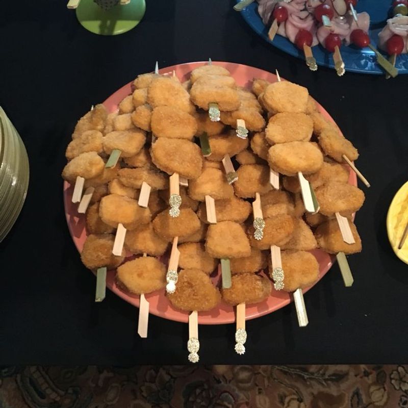 Chicken nugget skewers