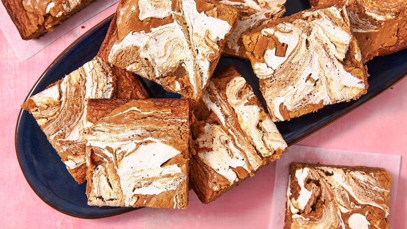 Fluff-Stuffed Brown Sugar Blondies