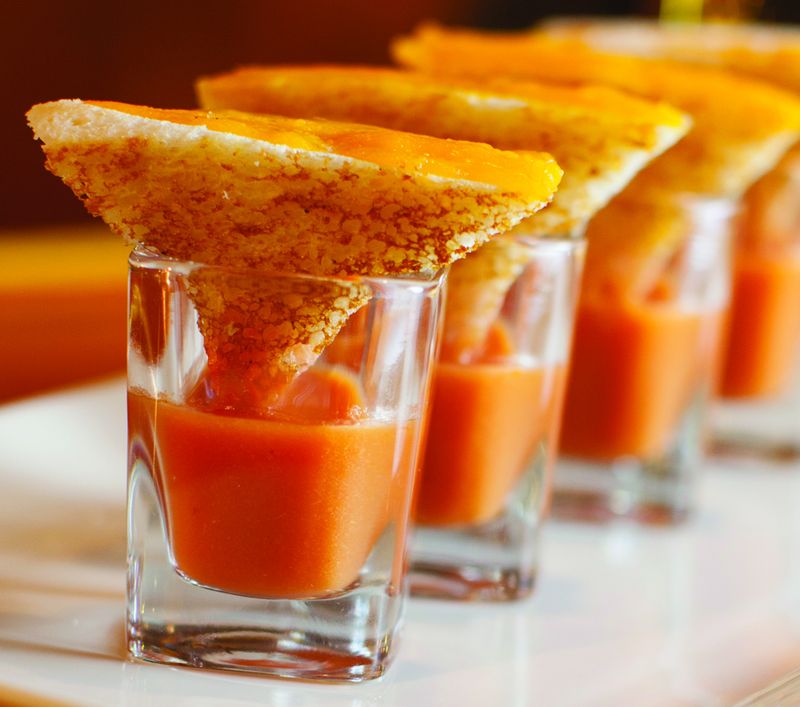 Mini grilled cheese triangles