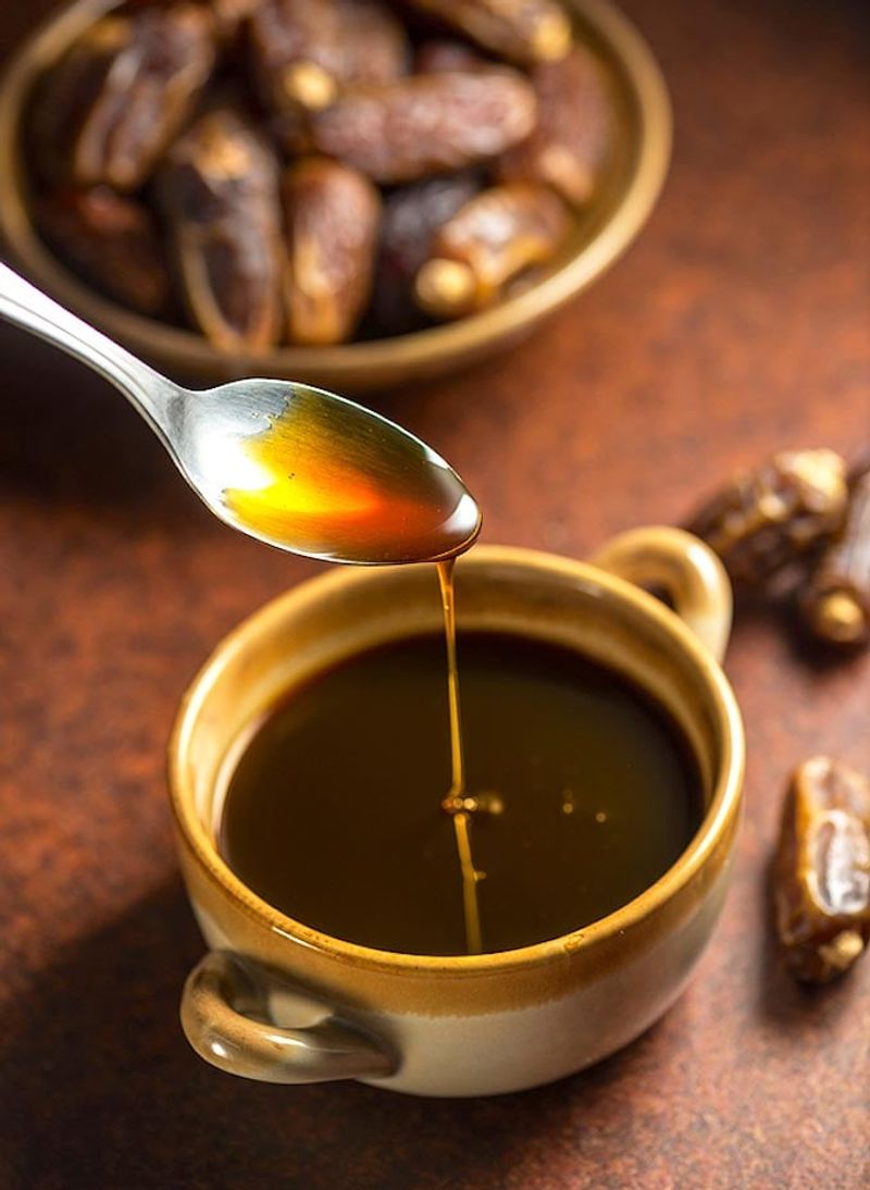 Honey (often fruit syrup)