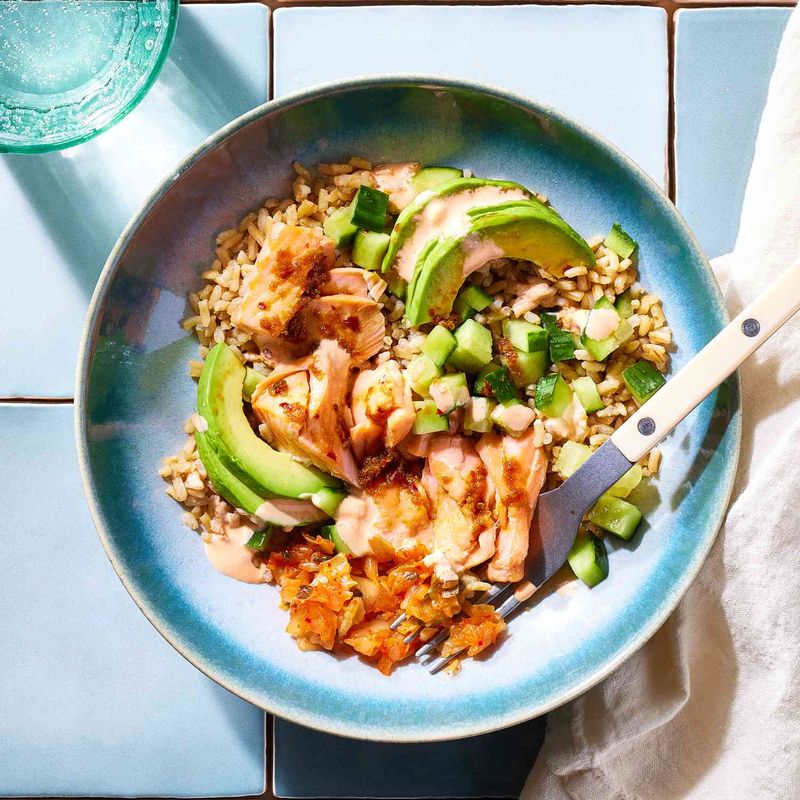 Miso-Ginger Salmon Rice Bowl (Light on Rice)