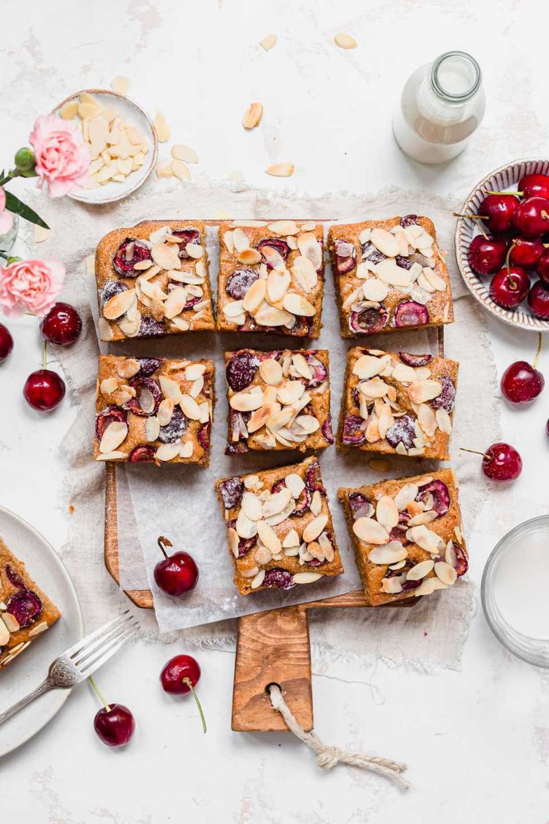 Cherry Almond Bakewell Bars