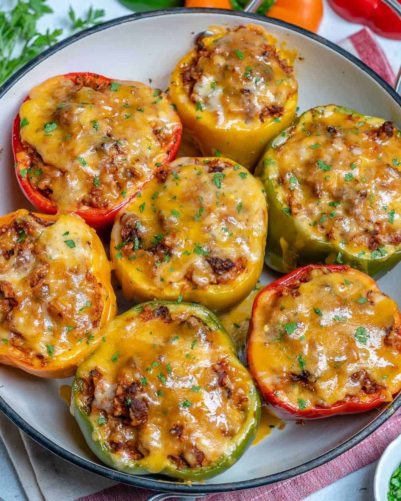Beef and Veggie Stuffed Peppers