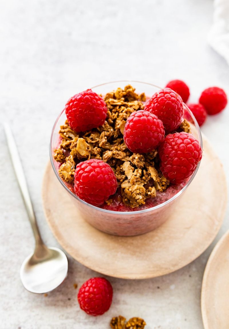 Raspberry Yogurt Bowl with Toasted Nuts