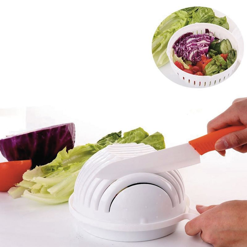 One-Press Salad Chopper Bowl