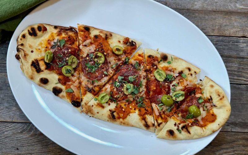 Pizza’s ancestor: flatbread with toppings