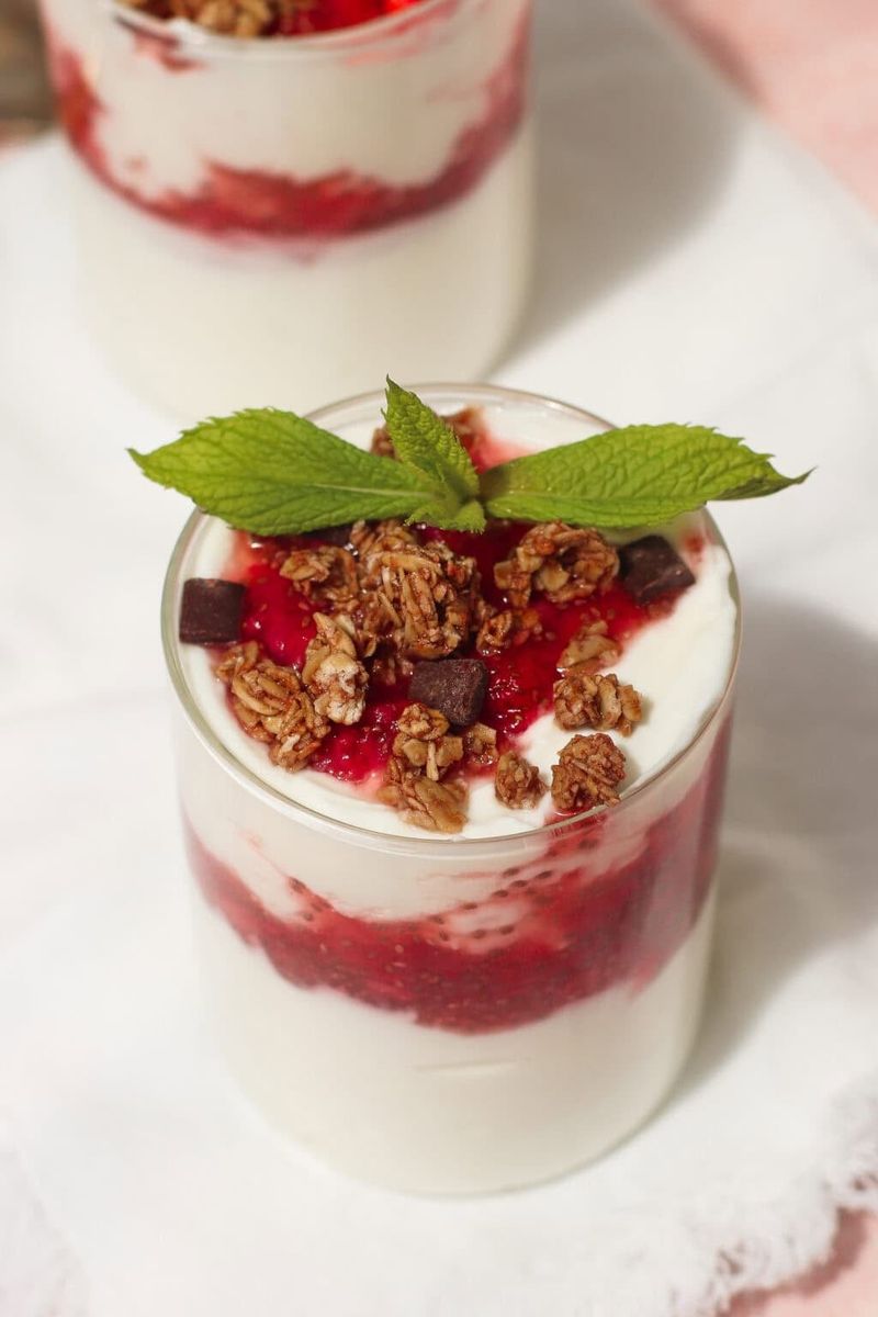 Greek Yogurt Parfait With Chia And Berries