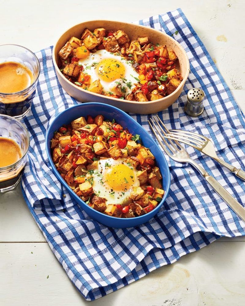 Breakfast Hash (Potatoes + Peppers + Onions)