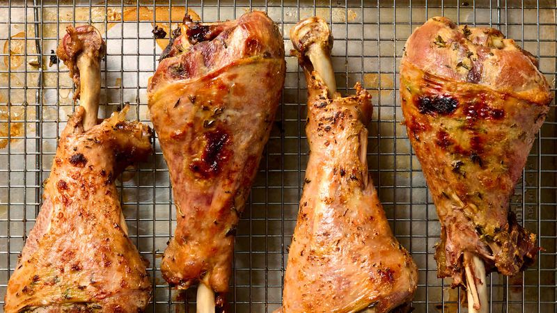 Herb Butter Roasted Turkey Legs
