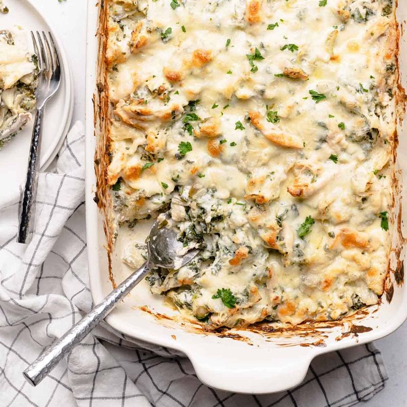 Creamy Spinach Artichoke Bake