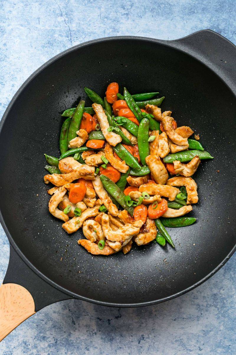 Stir-Fry Chicken or Tofu with Snap Peas
