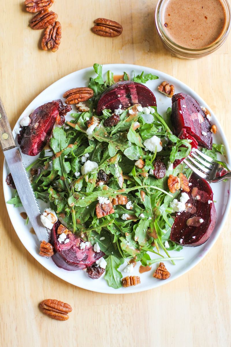 Arugula Salad With Roasted Beets and Feta