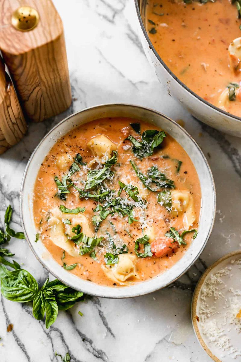 One-Pot Tomato Tortellini Soup (Small Batch)