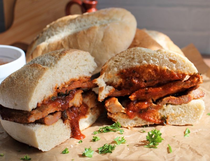 Portuguese Bifana with Piri-Piri