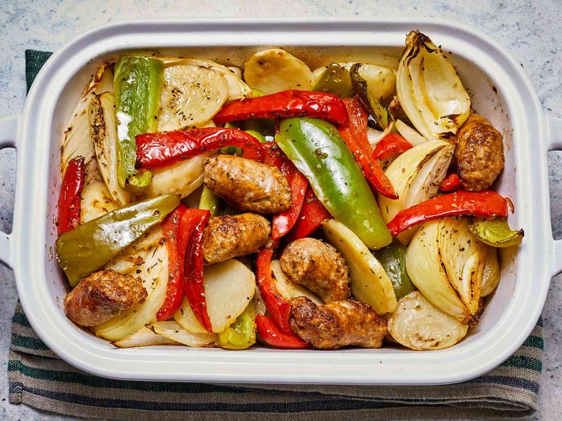 Sausage, Potato, and Pepper Bake