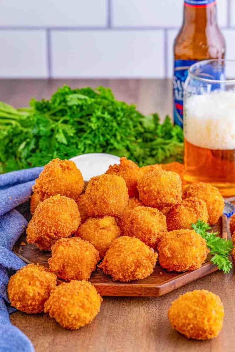 Deep fried mac and cheese balls