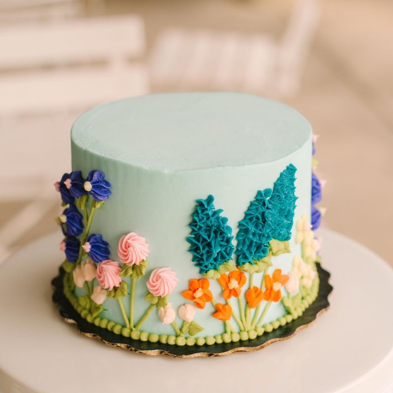 Spring Floral Buttercream Cake