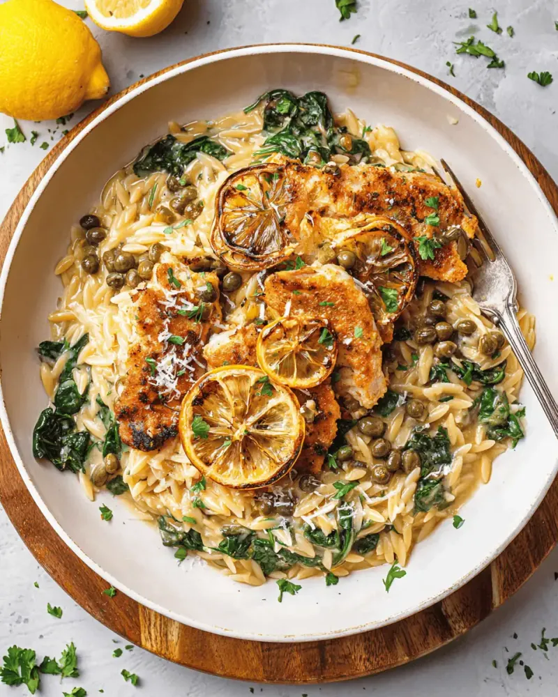 One-Pan Chicken Piccata Orzo