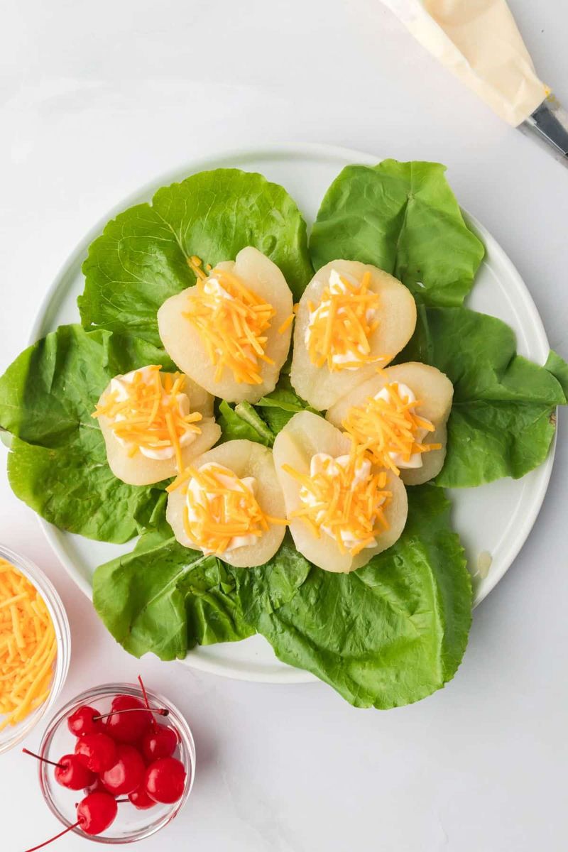 Pear Salad (Pear Halves with Cheese and a Cherry)